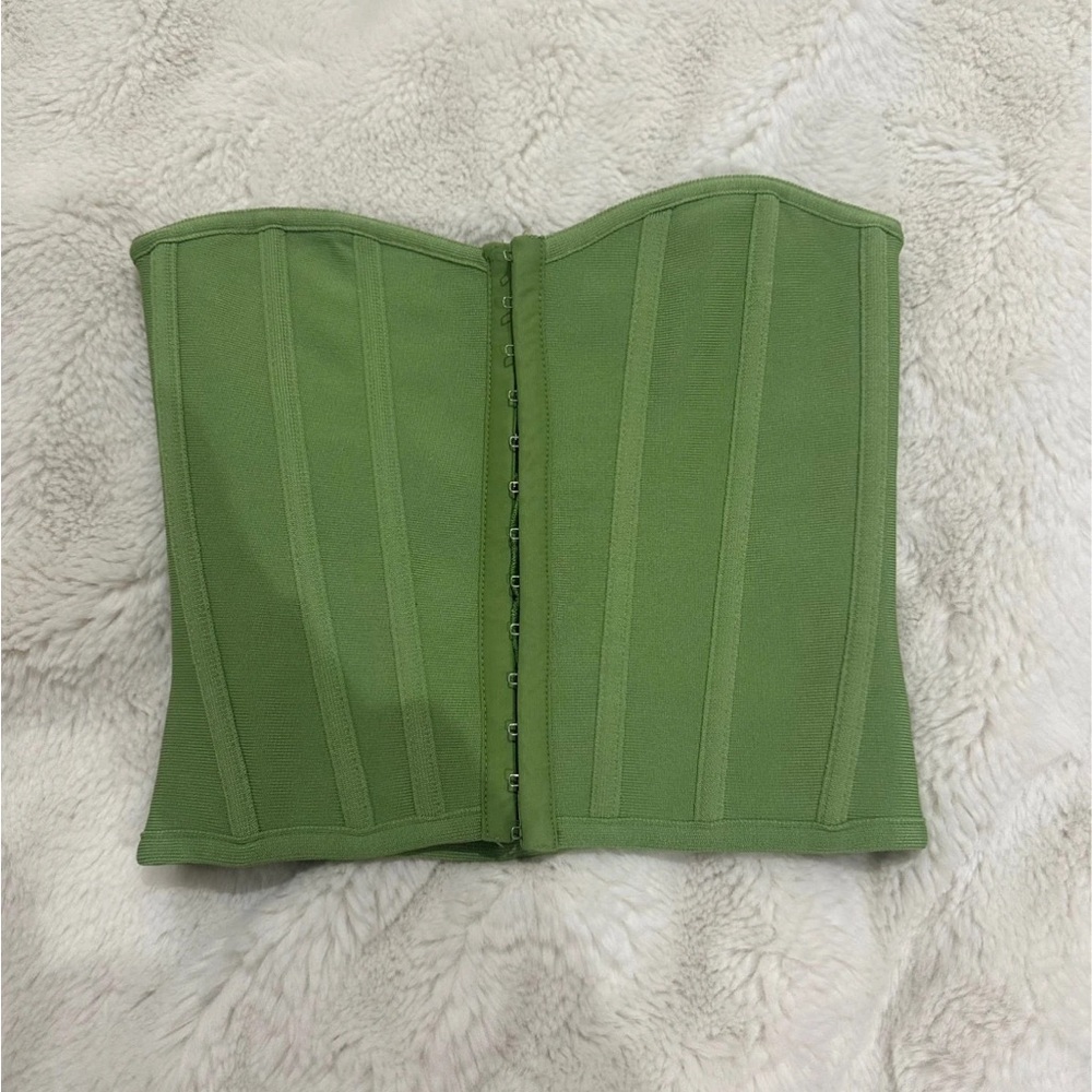 PrettyLittleThing Olive Bustier